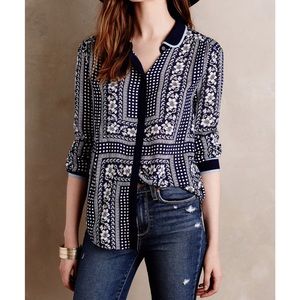 Anthropologie Tops - Anthropologie Maeve Printed Buttondown Top Sz 6 Anthropologie Tops - Anthropologie Maeve Printed Buttondown Top Sz 6